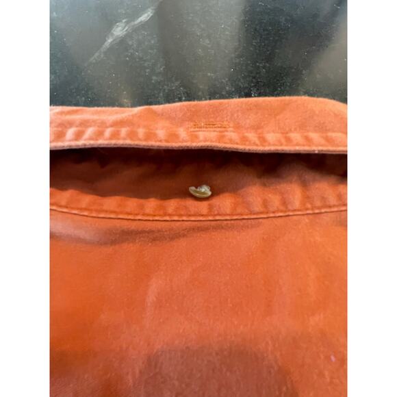 Columbia Univ of Texas burnt orange button up 100% Cotton Large - Picture 6 of 11